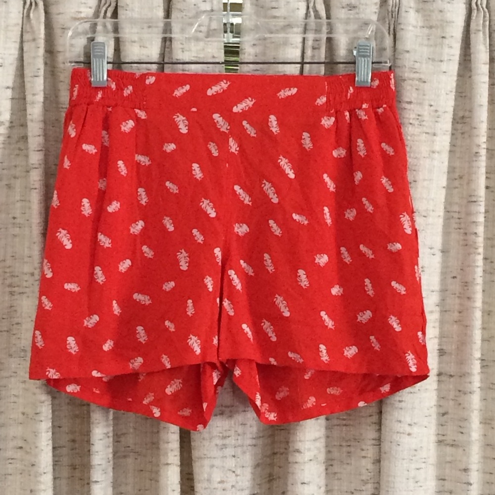 Kavu Feather Print Lightweight Pull-On Shorts - XXS